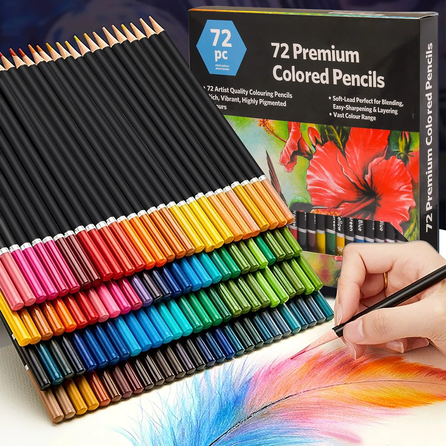 180-kleuren professionele kleurpotloden set Fine Art tekening niet-giftige oliepotloden set voor schetsen kleurpotlood