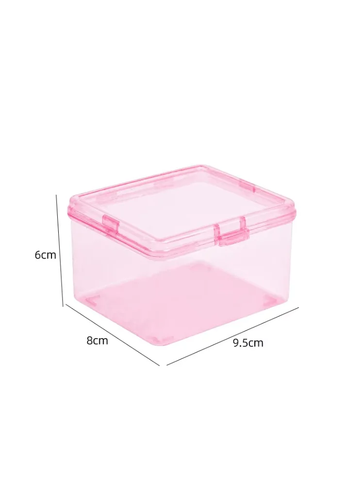 Transparent Plastic Storage Box Photocards Small Card Storage Box Desk Organizer Box Classification Box Stationery