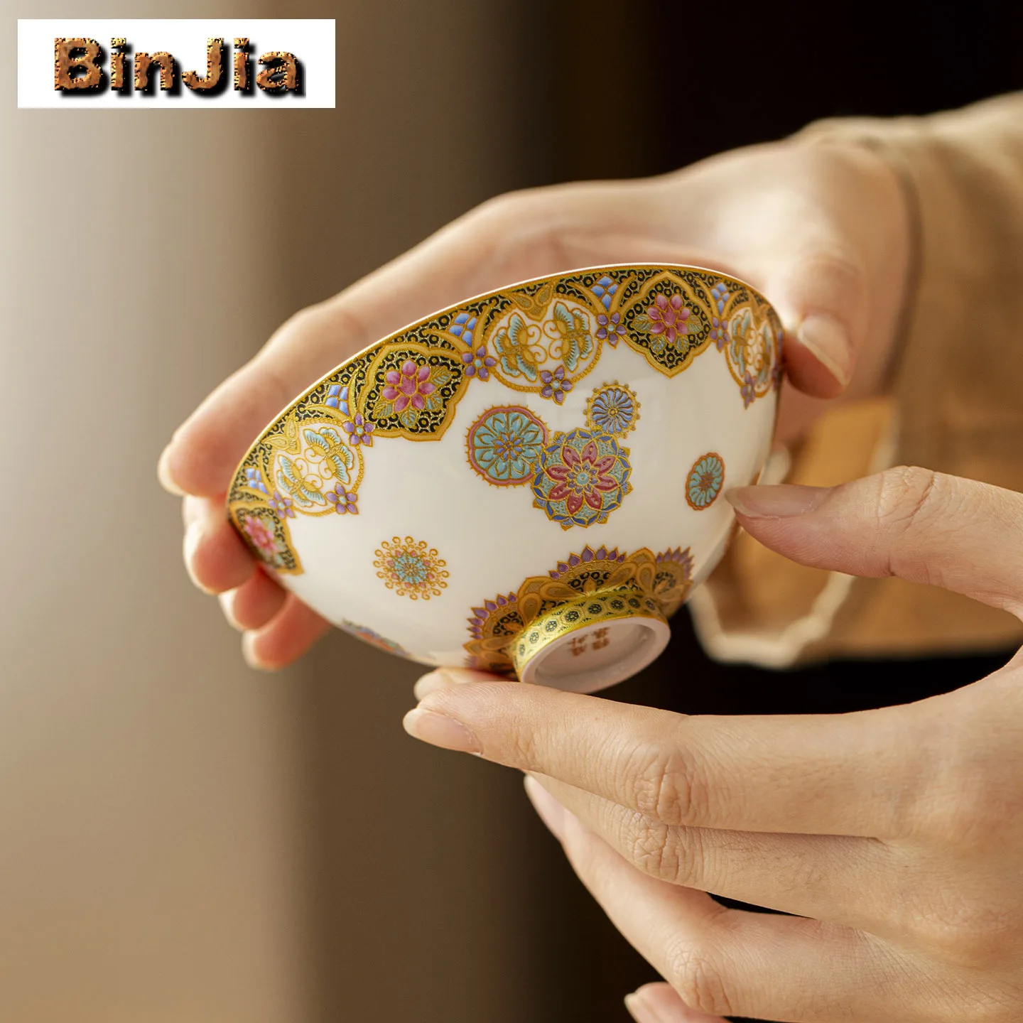 120ml Colour Enamels Teacup Boutique Tea Bowl Mug Tea-tasting Meditation Cup Jianzhan Master Cups Tea Ceremony Ornaments Craft