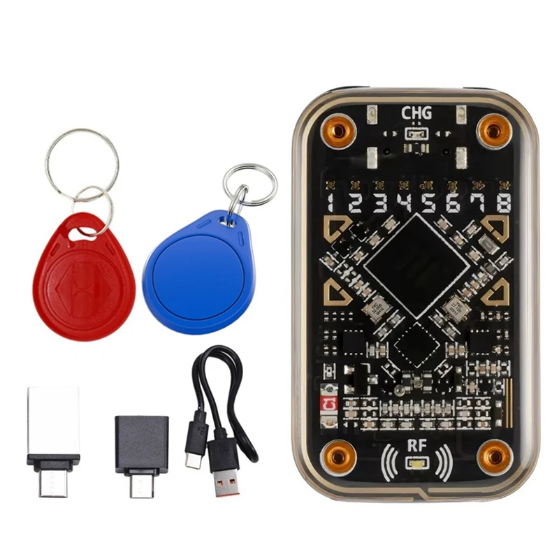 Chameleon Ultra Contactless Smart Card Emulator RFID Smart Chip Reader+CUID/8268 Keychain 125Khz 13.56Mhz Badge Decode