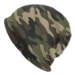 Green Camo Bonnet Homme Autumn Spring Thin Skullies Beanies Camouflage Caps For Men Women Creative Hats