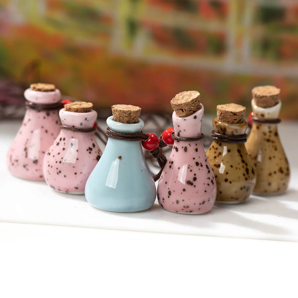 Ceramic bottle Necklaces Pendants Wholesale For Women Ladies Gift Necklace Retro Accessory Jewelry #Z600