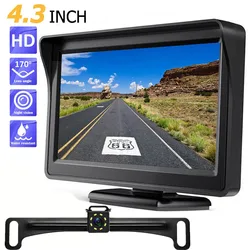 4.3Inch Car Reverse Monitor Rear View Camera Backup Camera Kit Car Monitor Display Parking System Rear view Reverse Monitor
