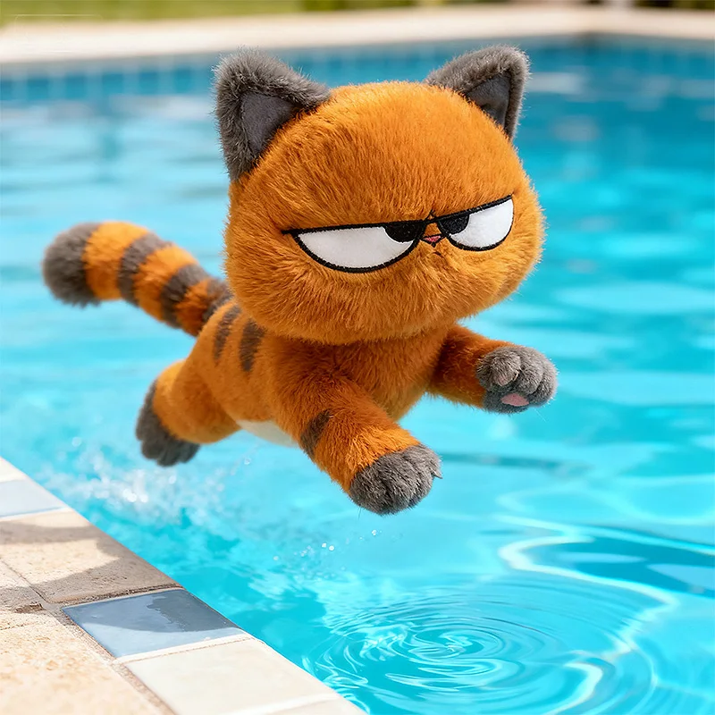 

Hot 25cm Cool Orange Cat Plush Toys Soft Kitten Stuffed Animal Dolls Decoration Christmas Gift Children's Birthday Gift