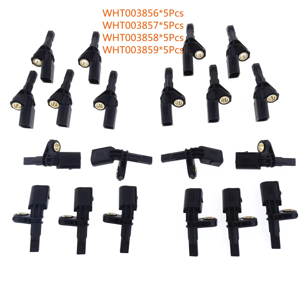 5 Sets WHT003856 WHT 003 857 WHT003858 WHT 003 859 ABS Speed Sensor For Audi A1 A3 S3 RS3 VW Eos Golf MK6 Passat B6 Skoda Seat