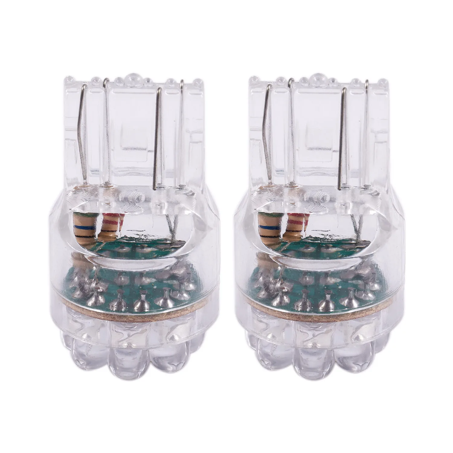 ABZV-2X 흰색 T20 7443 7440 9 LED 브레이크 방향 지시등 후방 조명 전구 램프 DC 12V
