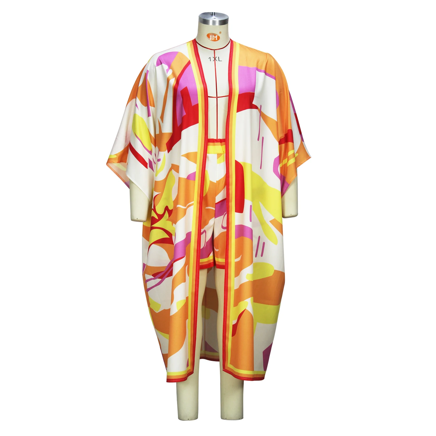 Spring and summer hot selling temperament elegant holiday wind color printing cool sunscreen large size set