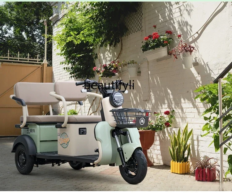 

Asmt56 Electric Three-Wheel Nebula Home Versatile Dual-Use Passenger and Cargo Three-Wheeled Scooter Pick-up Children
