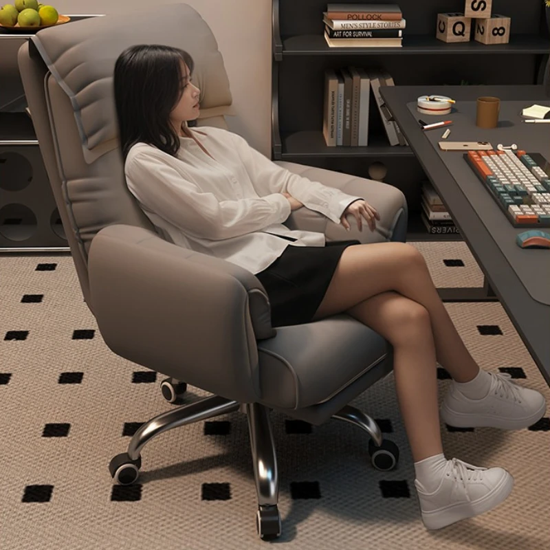 

Эргономичное кресло для домашнего офиса, компьютерное кресло с откидной спинкой, мягкое кресло-софа для спальни, удобное игровое кресло с высокой спинкой