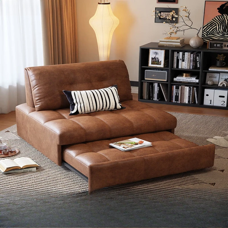 

Single folding sofa bed small apartment living room dual-purpose integrated telescopic pull-out bed
