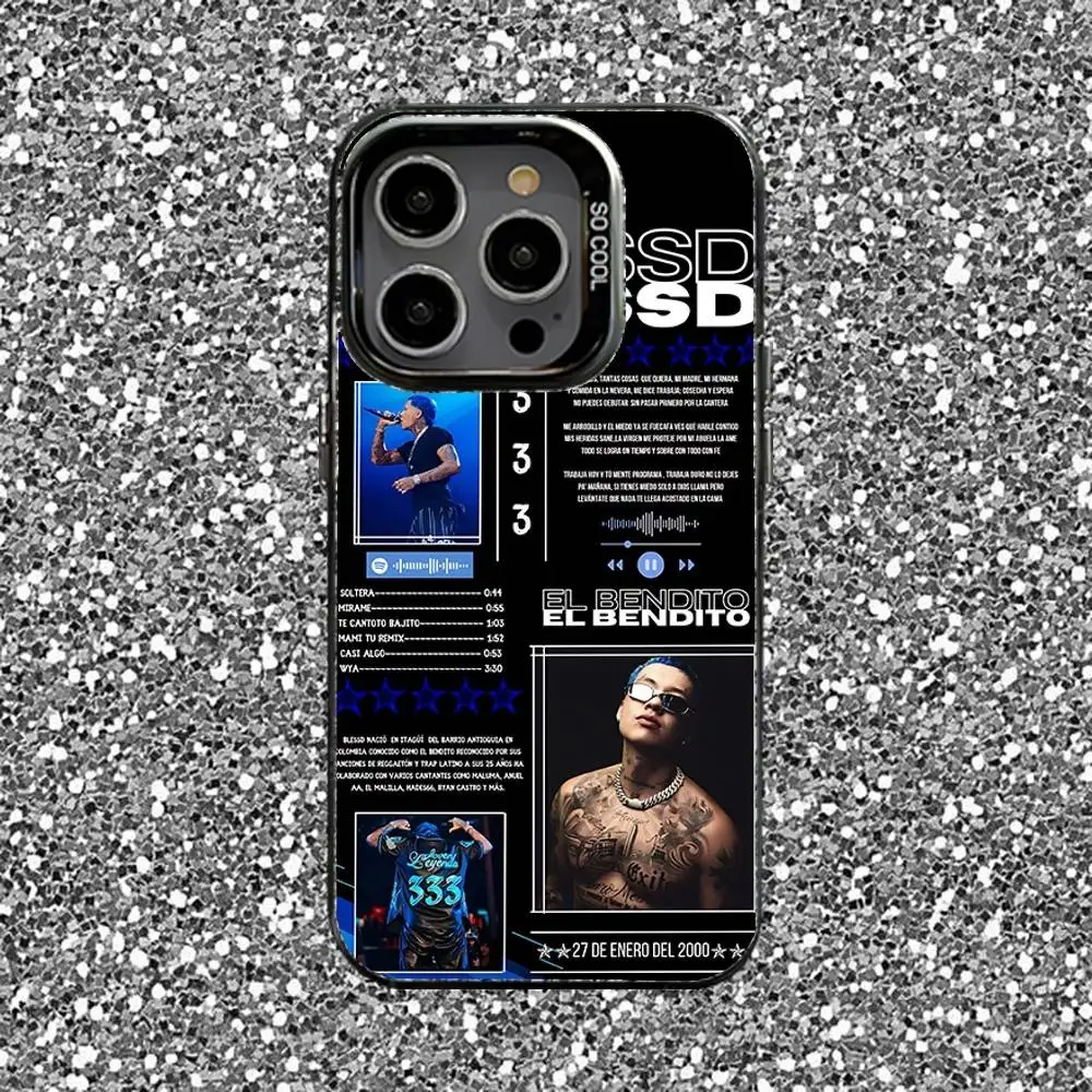Blessd Rapper Phone Case For iPhone 16,15,14,13,12,11,Pro,XS,Max,Plus,Mini,SE Black Candy Matte Shockproof Cover - Detail 1
