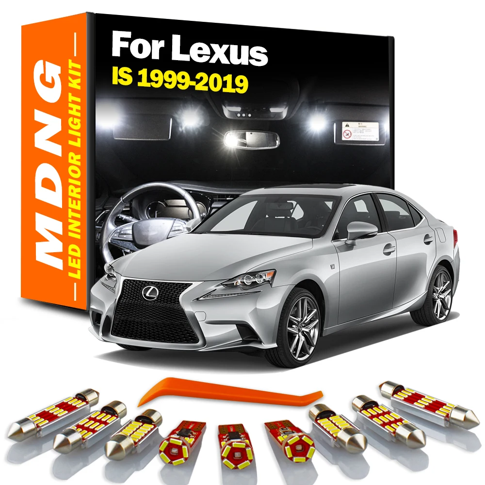 Mdng Canbus Led Interieurkaart Gloeilamp Kit Voor Lexus Is Mk1 Mk2 Mk3 Is200 Is250 Is300 Is 300H Is 200T 1999-2019 Signaallamp