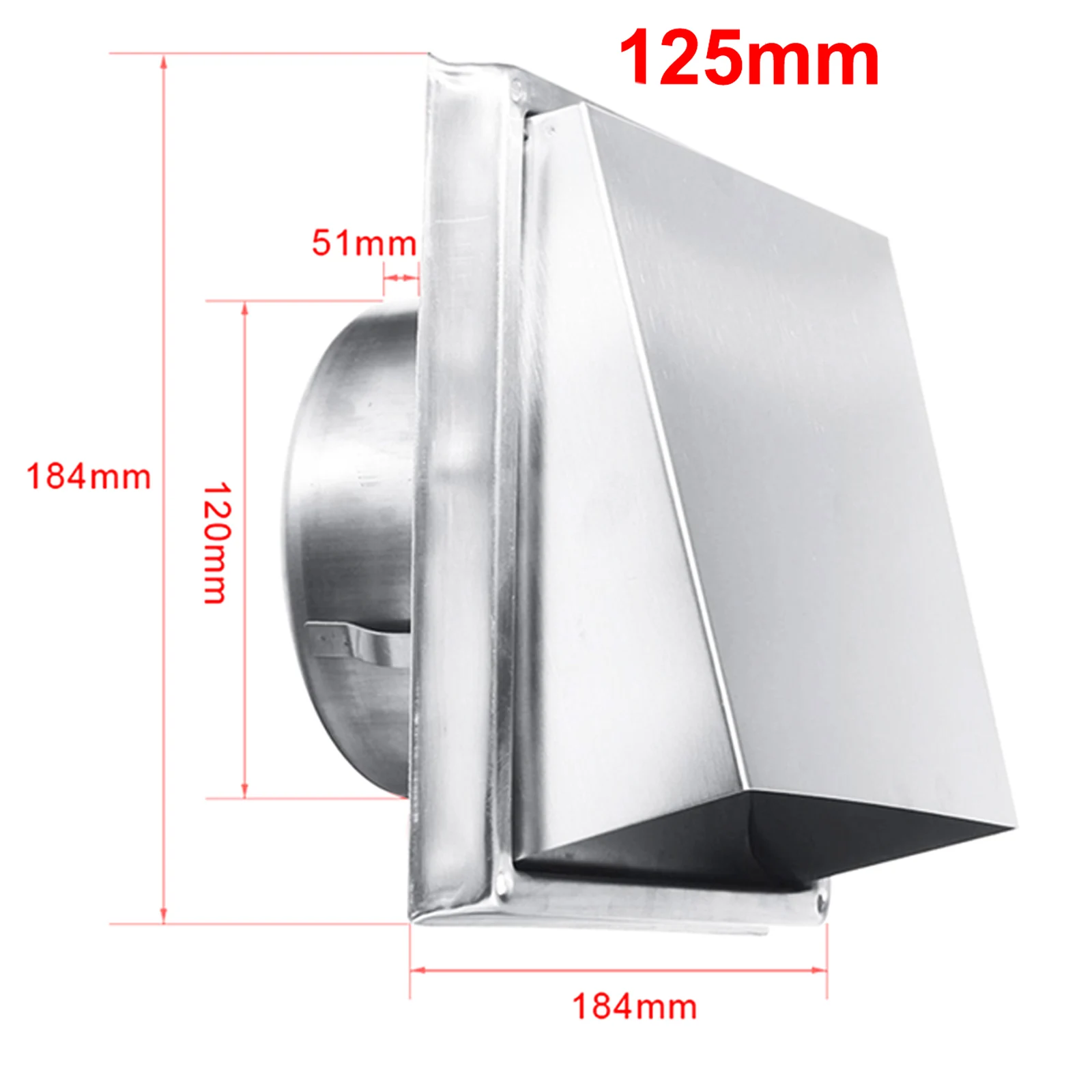 

Stainless Steel Air Outlet Wall Ceiling Air Vent Waterproof Vents Cap 125 150mm Ducting Ventilation High Quality