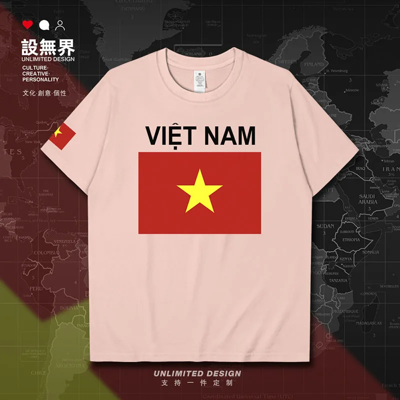 VietNam VietNamese VNM mens t shirt gyms Short Sleeve men's casual Short-sleeved jerseys white printed meeting summer clothes