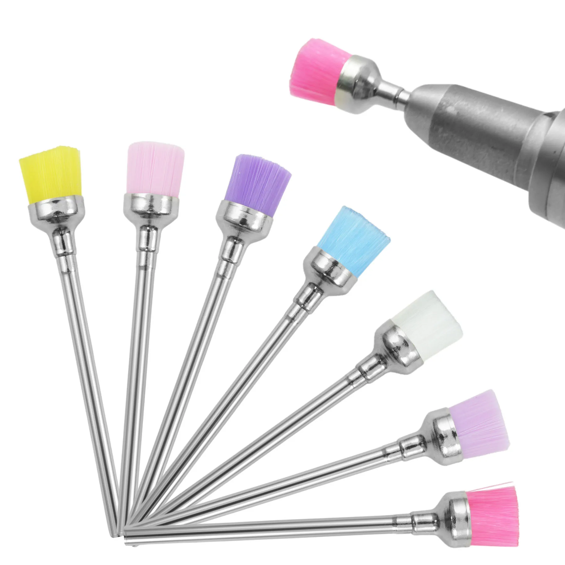 7 Pcs Nail Drill Cleaning Brush Set, Nail Dust Removal Cleaning Tool, Electric Nail File Milling Cutter Manicure Tool