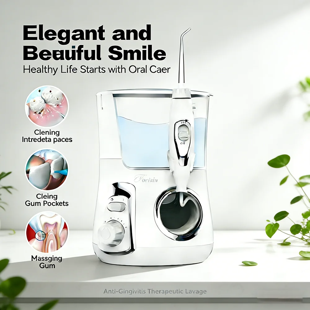 

Electric Water Flosser Oral Irrigator 800ML, 10 Versatile Modes 5 Nozzles, Dental Care Device to Guard Against Tooth Cavities