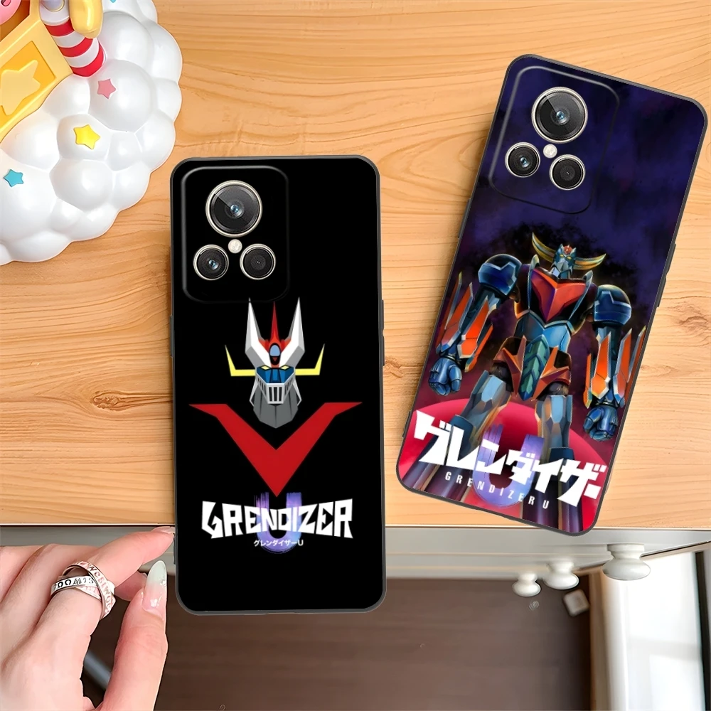 Colour Grendizer U Mobile Cell Phone Case for Realme GT 2 9i 8i 7i Pro X50 X2 C35 C21 C20 C11 C3 Black Soft Phone Cover Shell