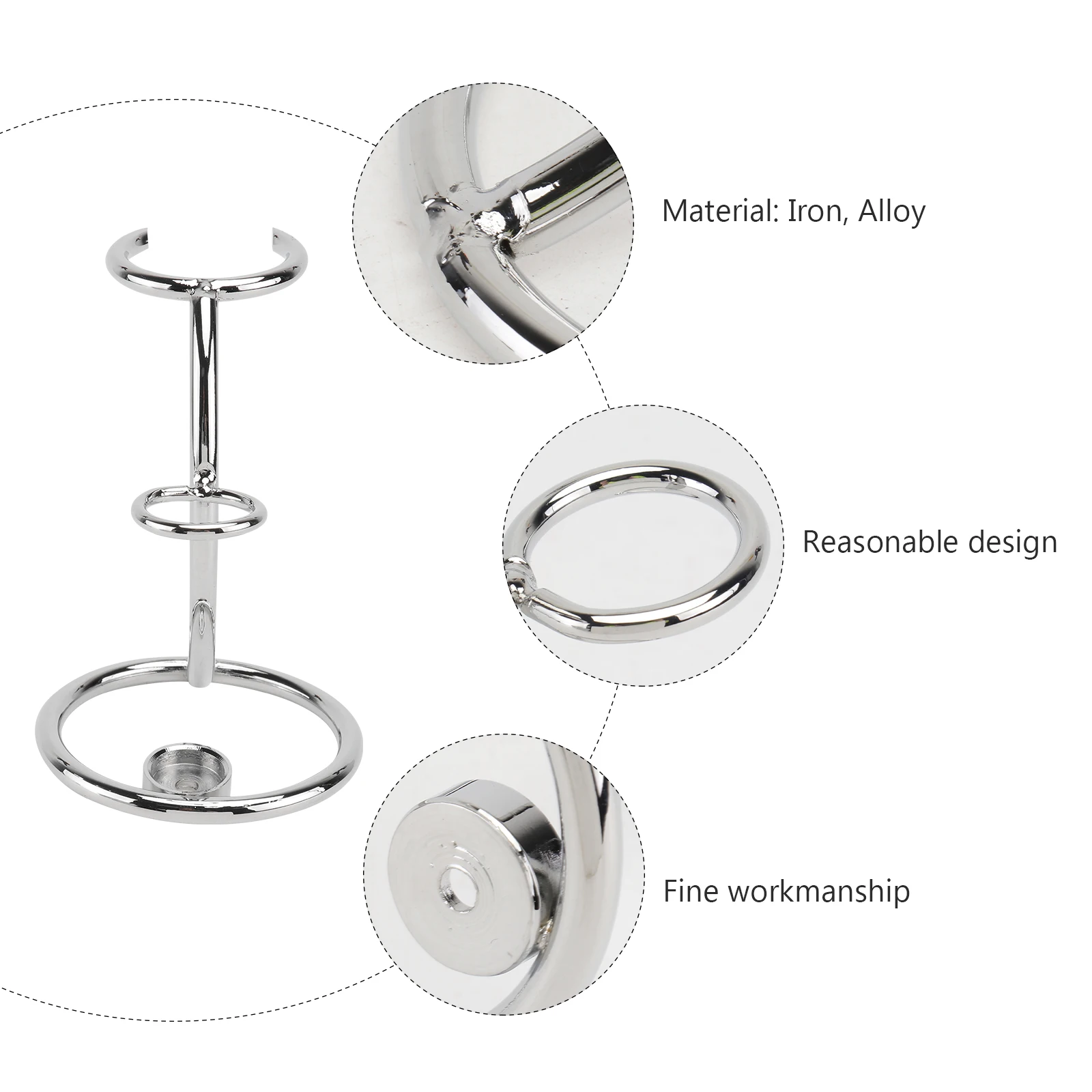 

Shaving Brush Holder Rack for Razor and Brush Alloy Metal Stand Storage Base Dual Bracket Design Shaving Tools Organiser Drying