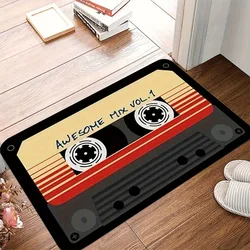 3D Cassette Music Tape Door Mat Flannel Carpet for Bathroom Non-slip Toilet Floor Mats Home Entrance Retro Decor Rugs