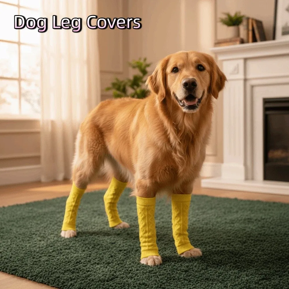 Puppy Leg Protector Warm Pet Elbow Protector Anti-dirty Elastic Knitted Dog Leg Warmer Comfortable Dog Leg Covers Leg Protection