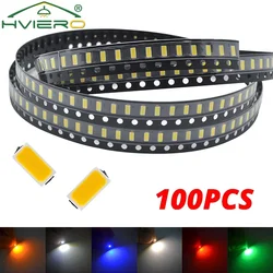 Puce LED SMD SMT 100, 3014 pièces, blanc, rouge, vert, bleu, jaune, perles d'éclairage, lampe 10-12LM, 6000-6500K, 1.8 ~ 3.4V, diode électroluminescente 20MA