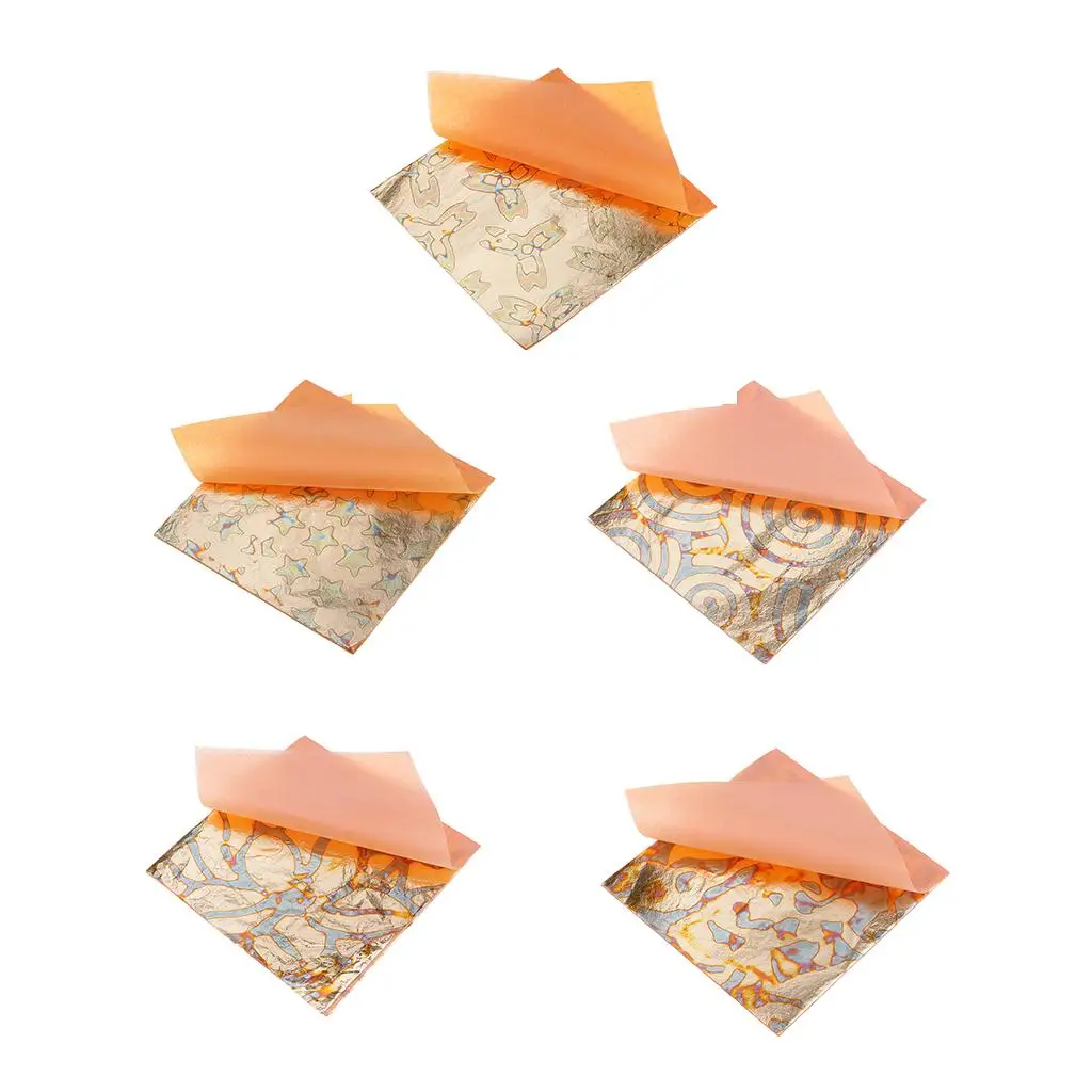 Variegated Imitation Gold Leaf Sheets for Wall Furniture Craft Restoration Painting Art Sculpture Interior Gold Decor