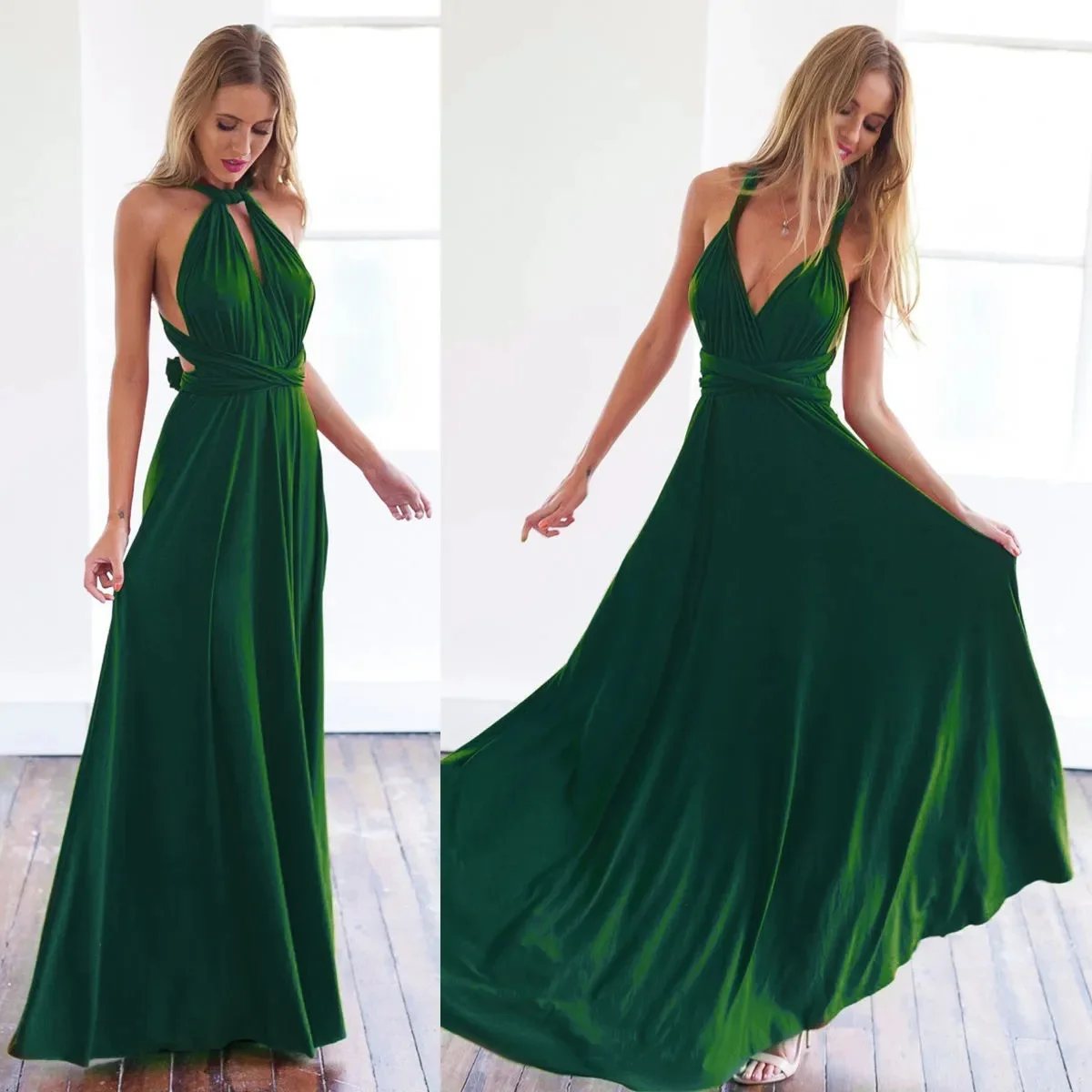 Women's Elegant Evening Dresses Available in Various Colors Wrap Bridesmaids Formal Dresses Dance Dresses Formal Dresses Custom