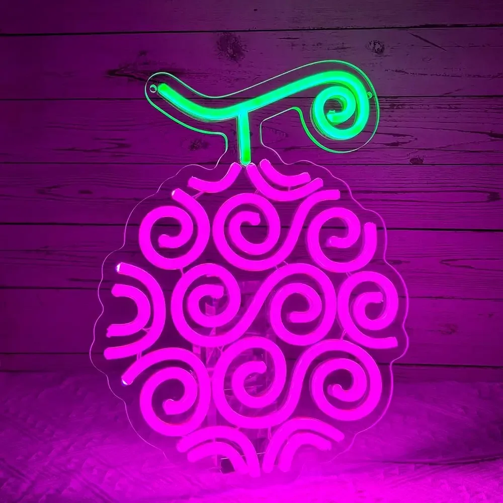 Devil Fruit Neon LED Light Wall Decoration USB Neon for kids Teen bedroom playroom party decoration Birthday gift