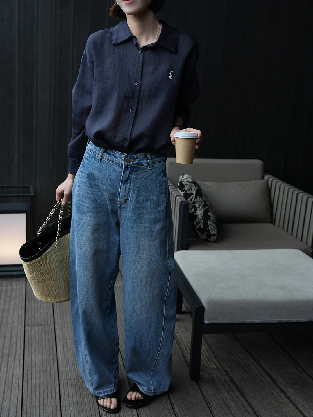 

Atoushui Women's Long Sleeve Casual Shirt Thin Loose Lapel Breathable Comfortable Korean Style Spring Summer New Arrival