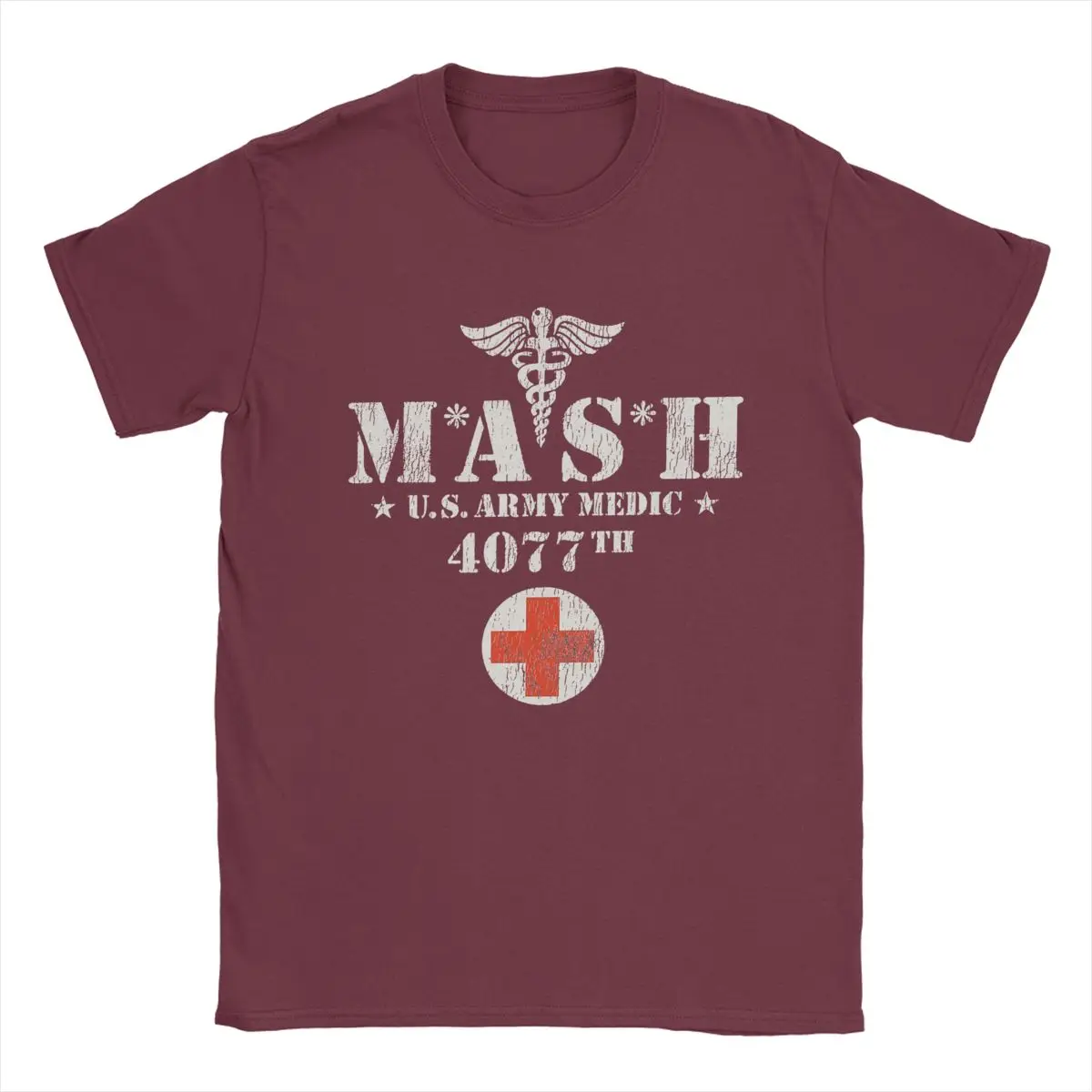 2025 new model Novelty Mash 4077 TV Show T-Shirts Men Round Neck Pure Cotton T Shirt Short Sleeve Tee Shirt Gift Idea Clothing