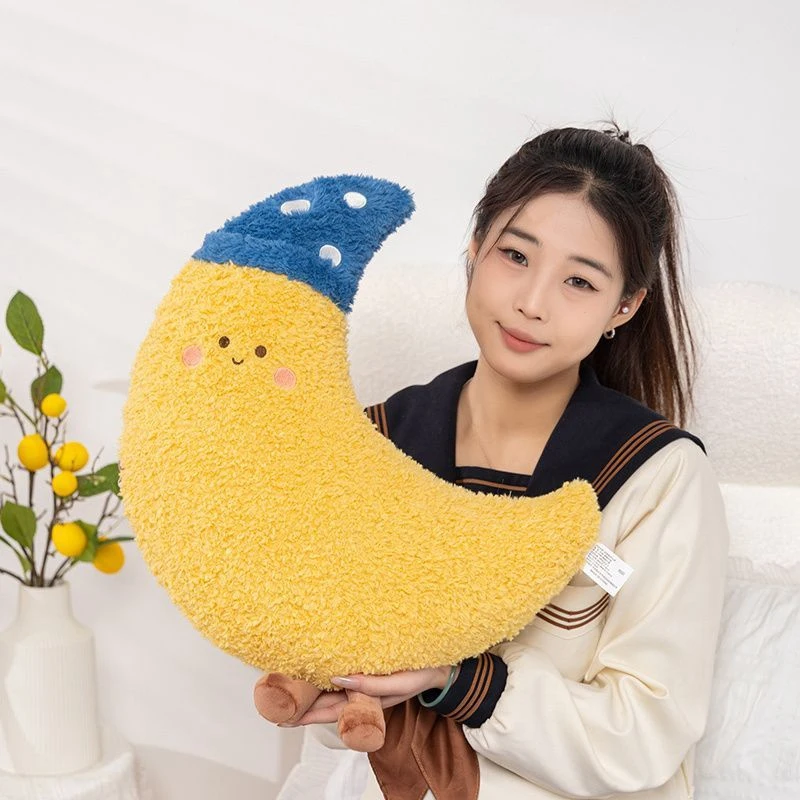 40-50cm New High-profile Horizontal Starry Sky Cartoon Plush Toy Super Soft Star Moon Sun Cushion Doll Children's Gift