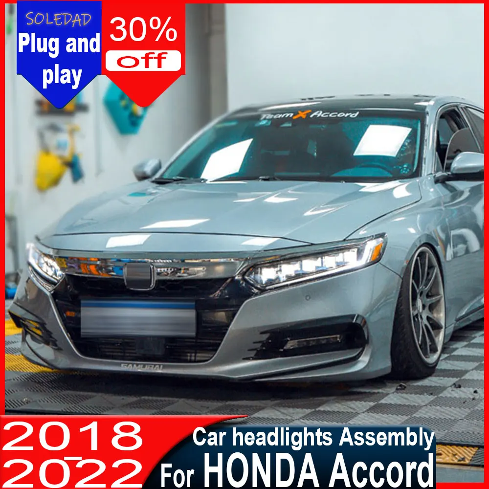 

Car Headlights for Honda Accord 10th Gen 2018 2019 2020 2021 2022 Front lamps Head Light Assembly Sequential Turning Signal DRL