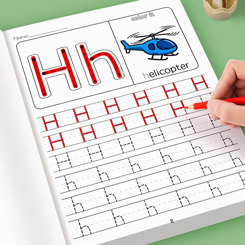 Children's Alphabet Practice Books A-Z Writing Practice Books, Learning Writing, Drawing Pages ActivitiesIllustration Book