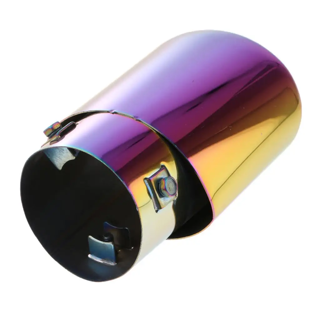 Universal Stainless , Exhaust Tail , Tip, Sliver / Sliver Blue / Colorful / Black