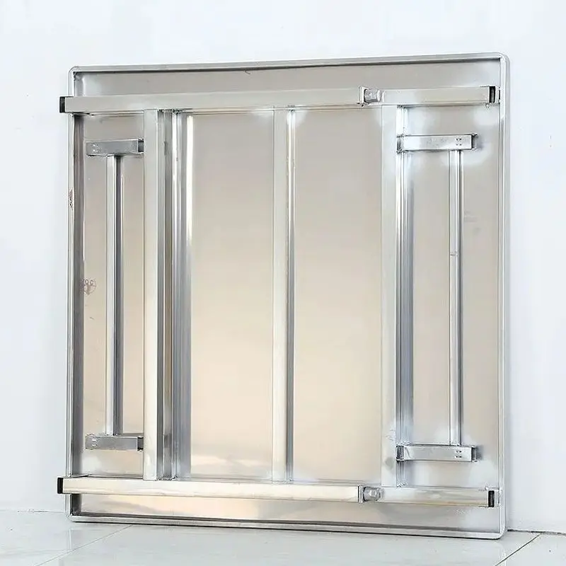 YFY stainless steel folding square table, commercial home rental room, school place, convenient storage rectangular table