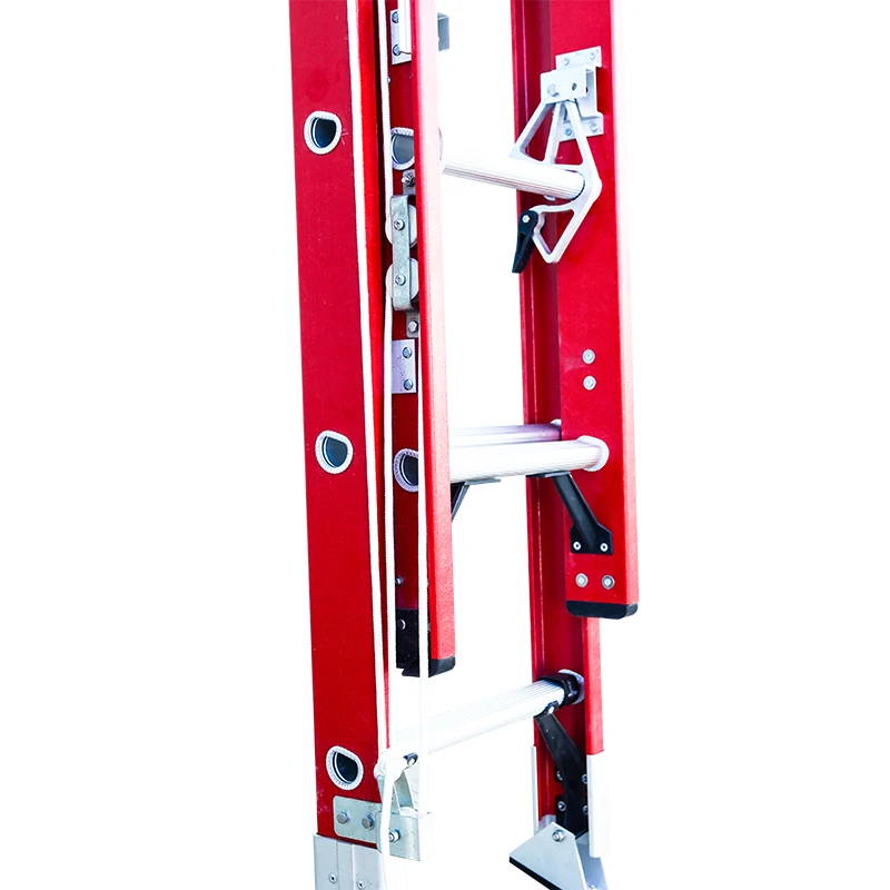 EN131 16ft 20ft 24ft 28ft 32ft 36ft 40ft Fiberglass Rope Extension Ladder