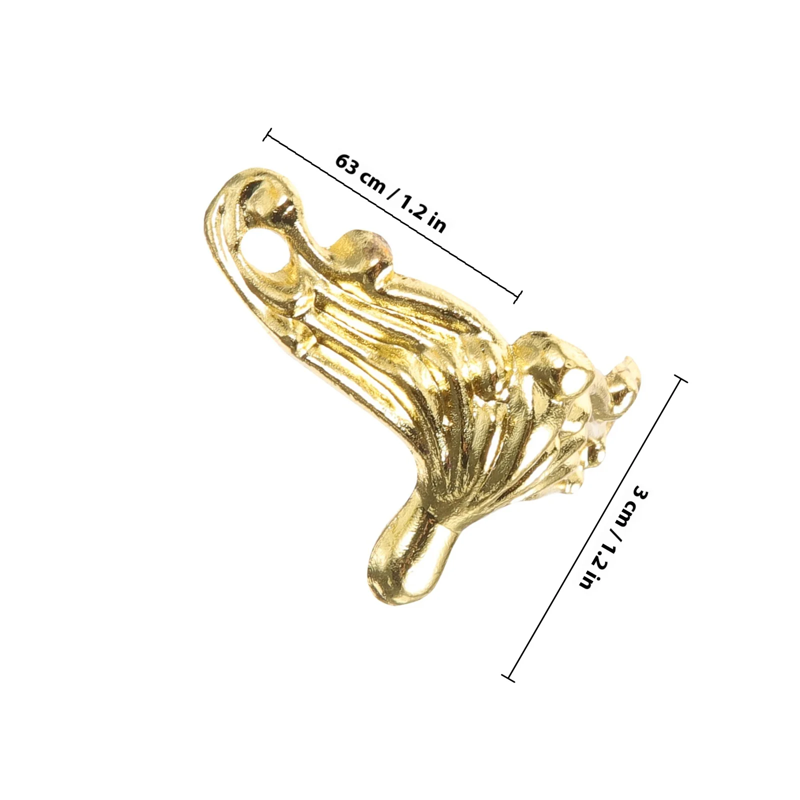 ฐานรองขาเล็กสีทอง 20 ชิ้น สำหรับกล่องเครื่องประดับวินเทจ ขาตู้ไม้สไตล์เรโทร ตัวป้องกันมุม ฐานตกแต่งเฟอร์นิเจอร์