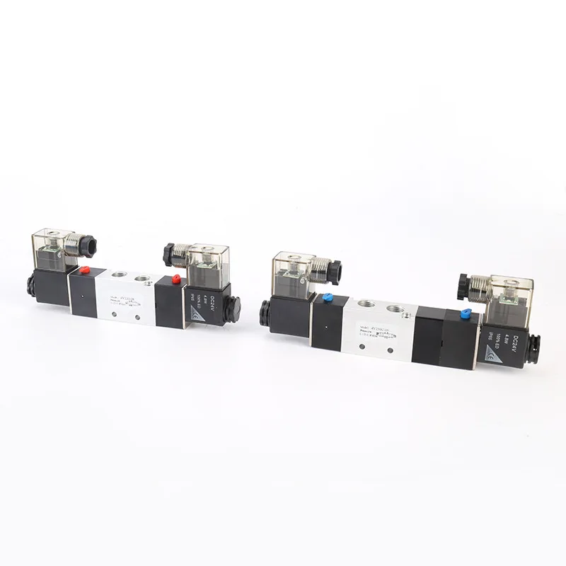 4V130C-06 4V230C-08 Solenoid valve Double headed Double control 5 Way 3 Position Power down hold Pneumatic directional valve