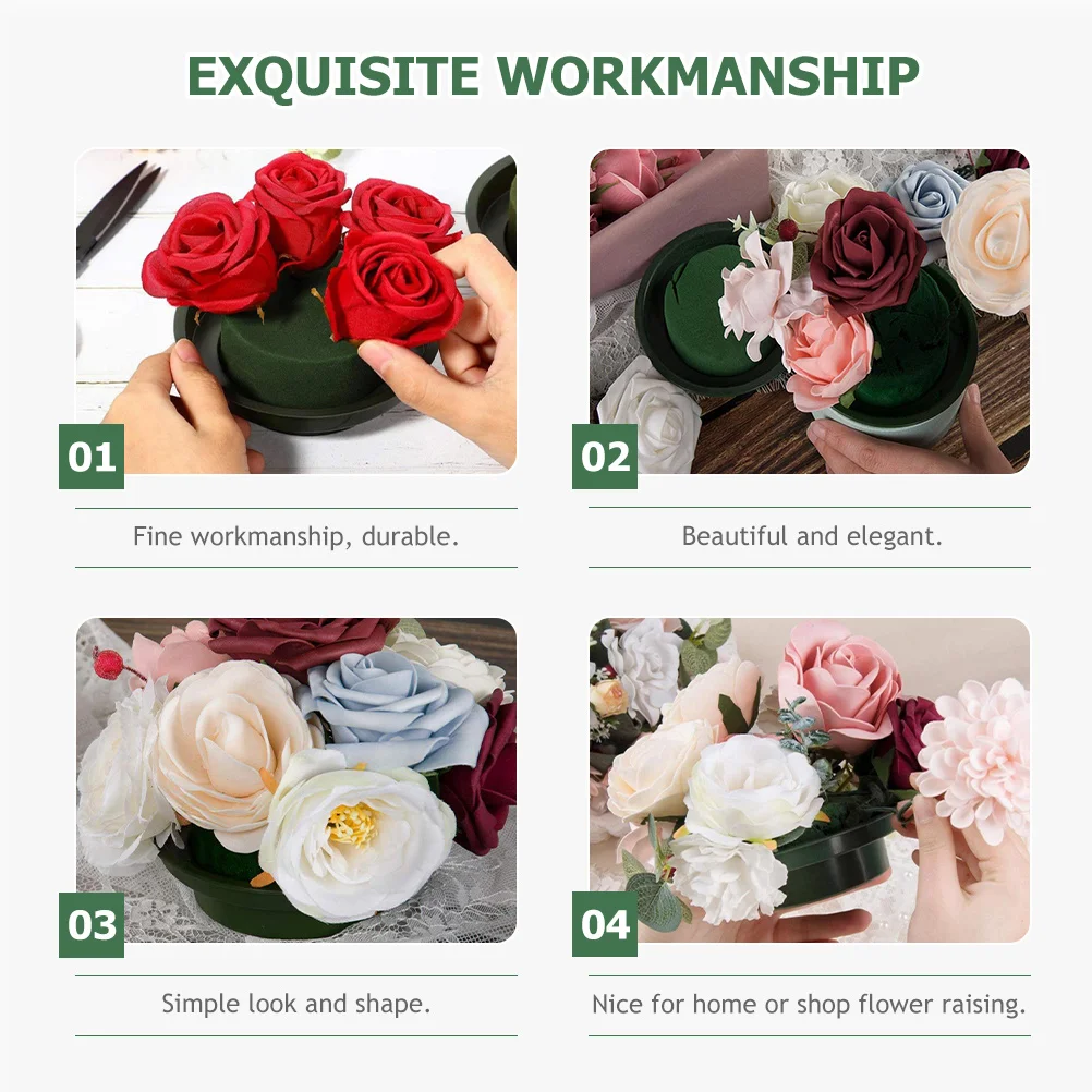 5 قطعة كتل الأزهار مع السلطانيات حامل زهور مستديرة لترتيب الزهور الاصطناعية الطازجة لوازم قفص قاعدة ديكور