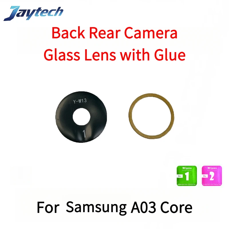 1 Uds. Lente de cristal de cámara trasera para Samsung A01 A013 A02 A03 A022 A02S A03S A04 A04S A05 A06 A71 piezas de reparación