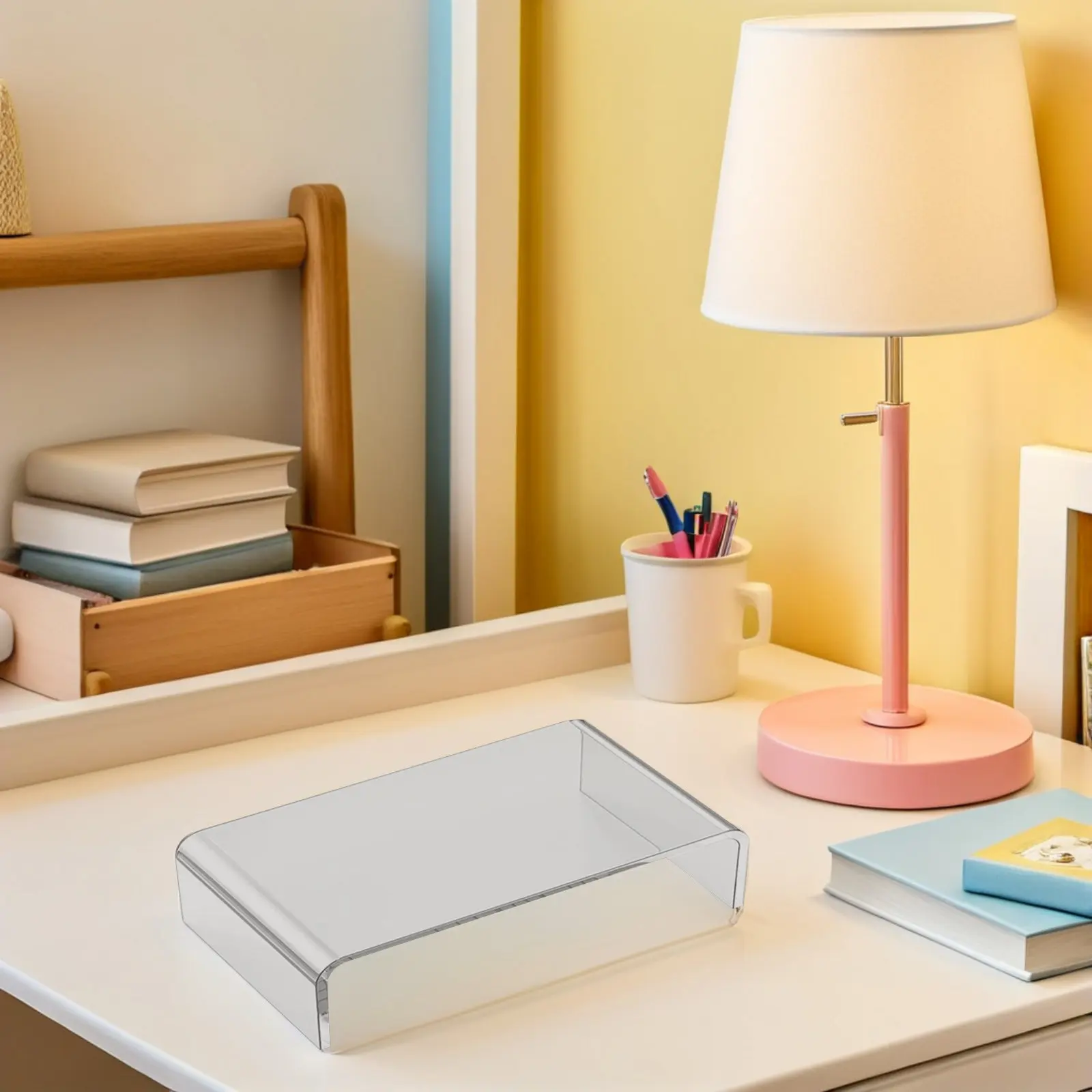 Clear Acrylic Monitor Stand Transparent Computer Laptop Riser Stand Ergonomic Heightening Rack Desktop Storage Holder Computer
