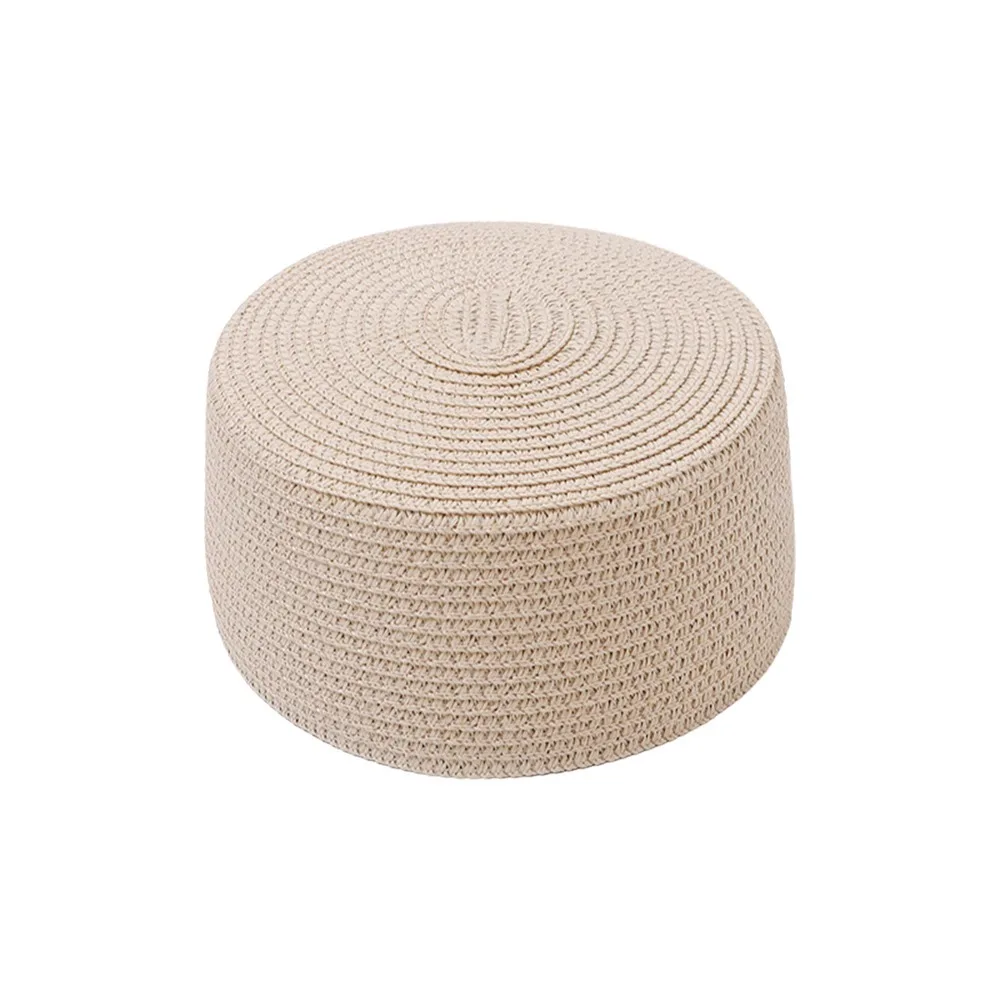 New Solid Straw Pillbox Hat Round Shape Vintage Style Brimless Cap Structured Crown Women Sun Hat Formal Occasions