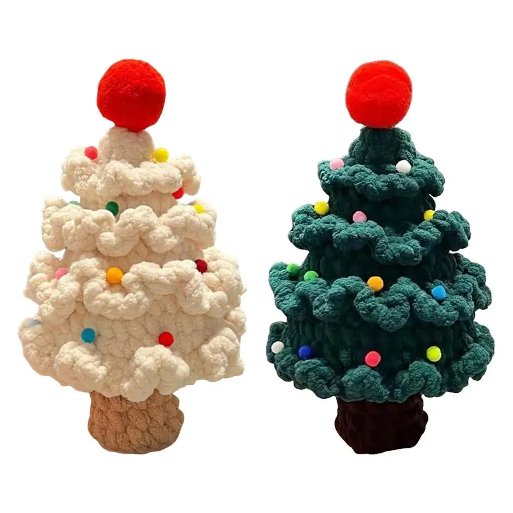 Kit de ganchillo de árbol de Navidad tejido a mano para principiantes para niñas navideñas