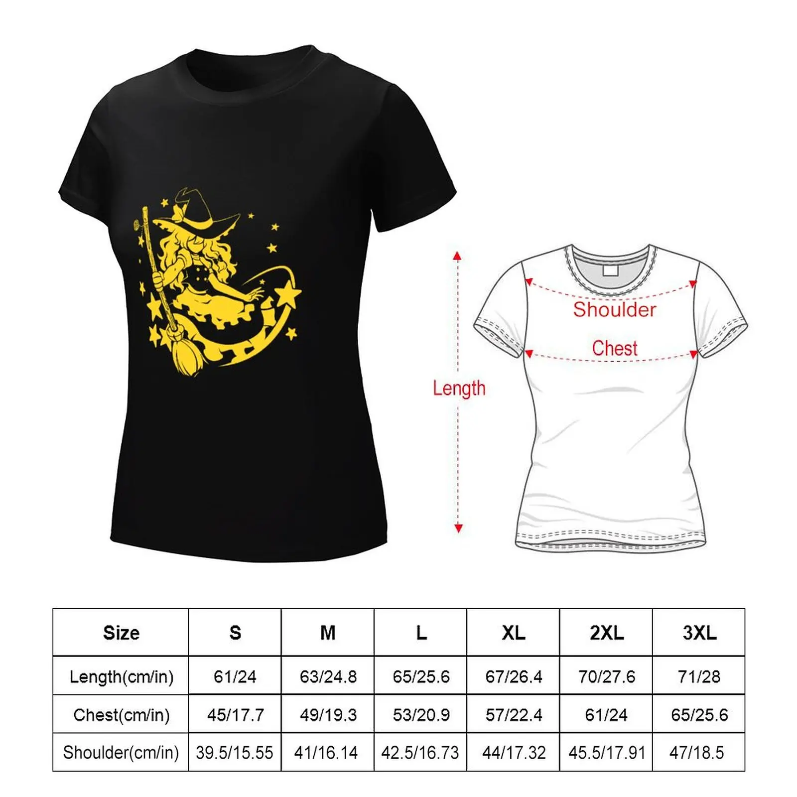 Touhou Project Character Silhouette – Marisa Kirisame T-shirt tees aesthetic clothes kawaii clothes Woman T-shirts