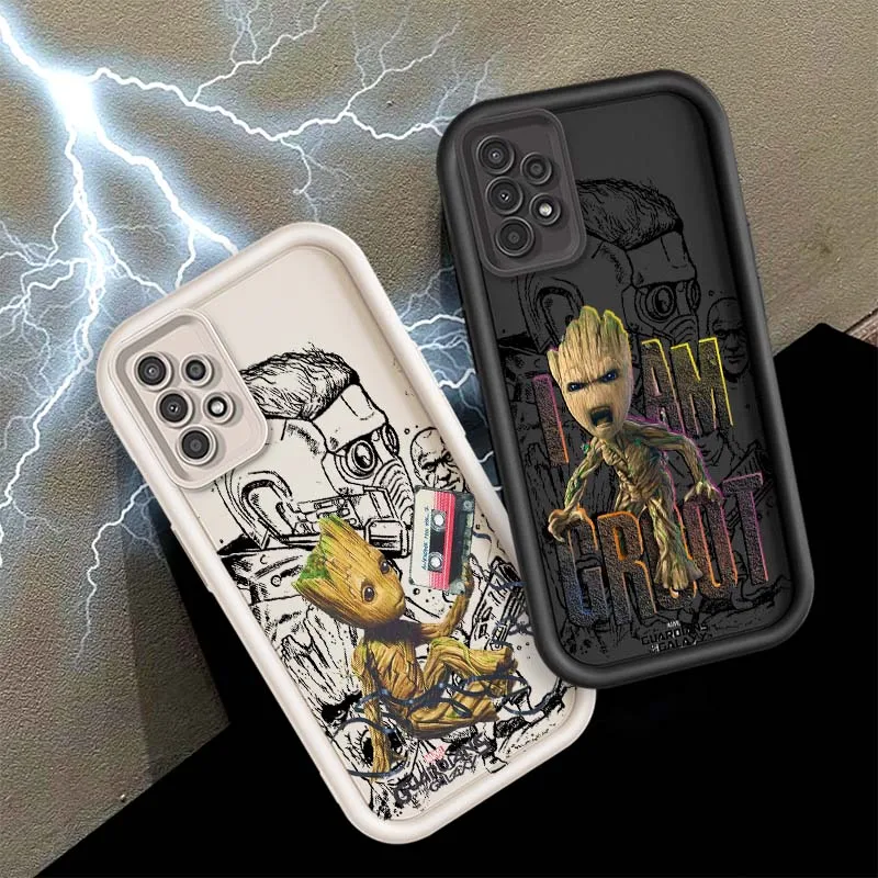 

Marvel Groot Cute For Samsung A73 A72 A56 A55 A54 A53 A35 A32 A25 A24 A23 A21s A14 A05 5G Eye Ladder Phone Case
