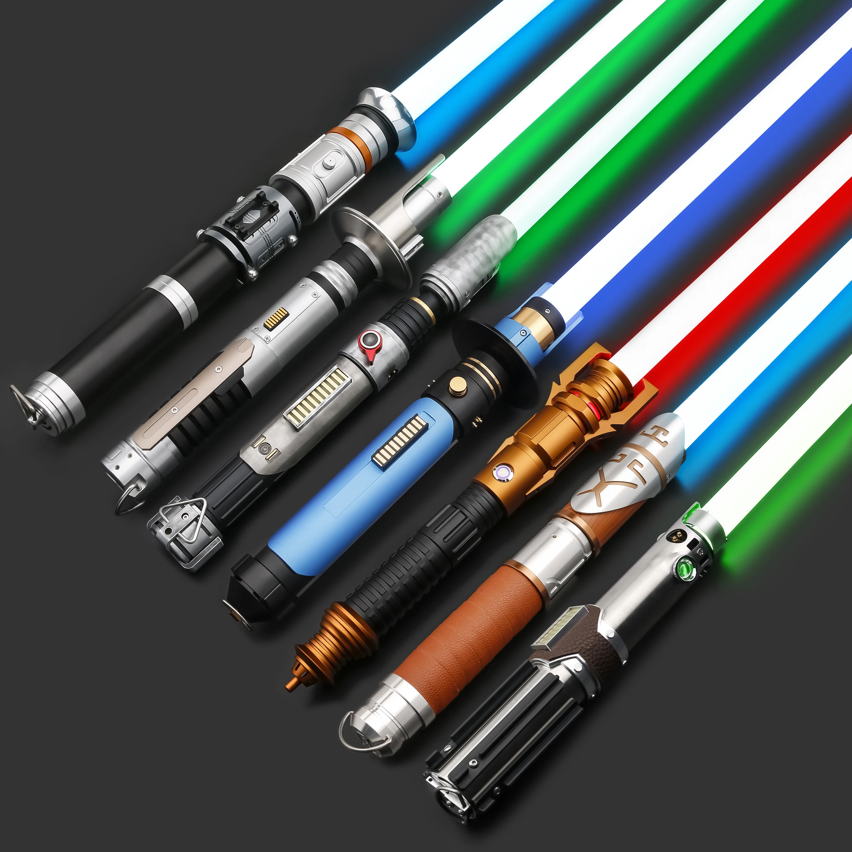

TXQSABER Halloween Luke 50% Off Lightsaber Smooth Swing Metal Hilt Heavy Dueling RGB 12Colors Jedi Laser Sword Cosplay Toys Gifs