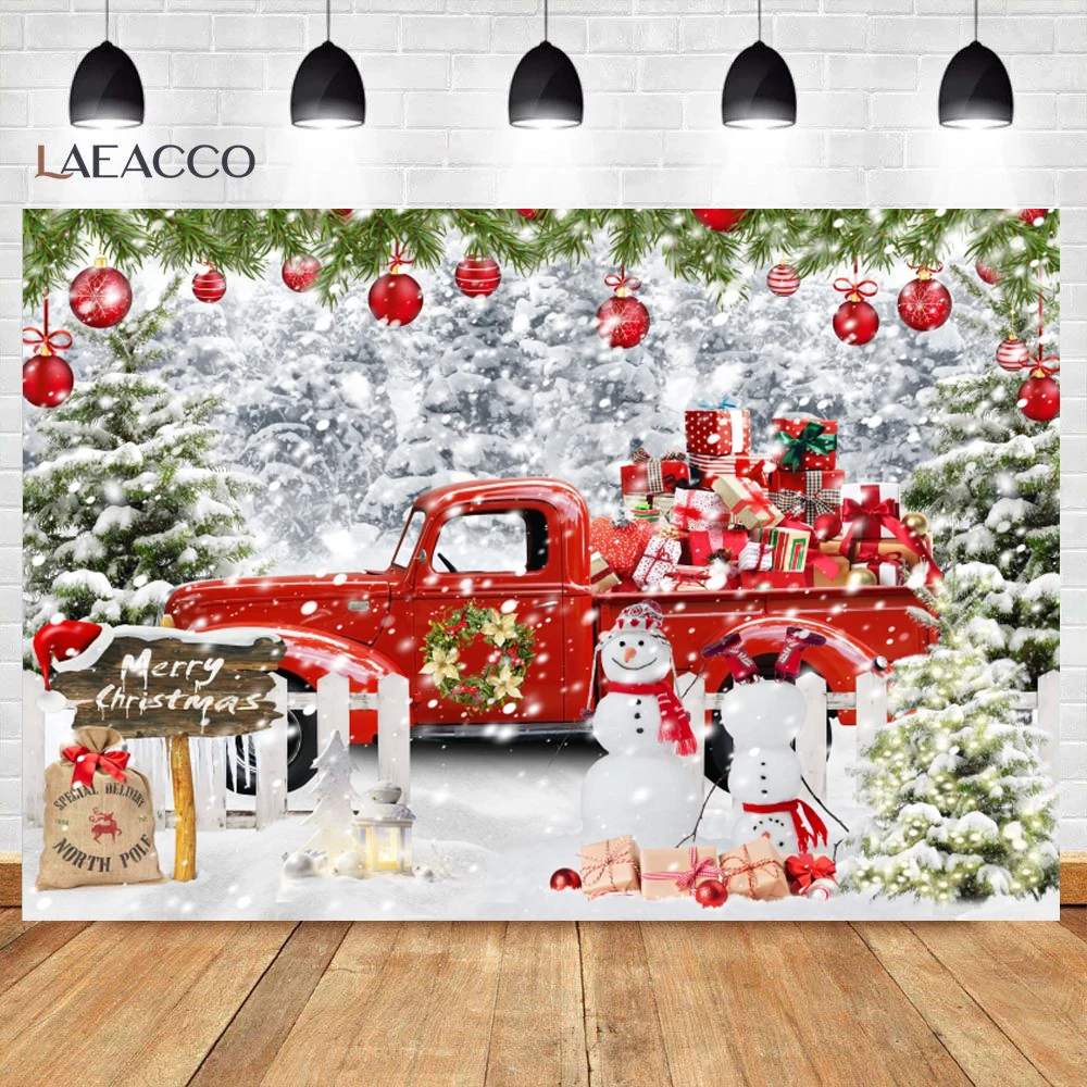 Candy House Christmas Photography Background Xmas Tree Winter Snowman Kids Birthday Party Baby Portrait Backdrop Photocall