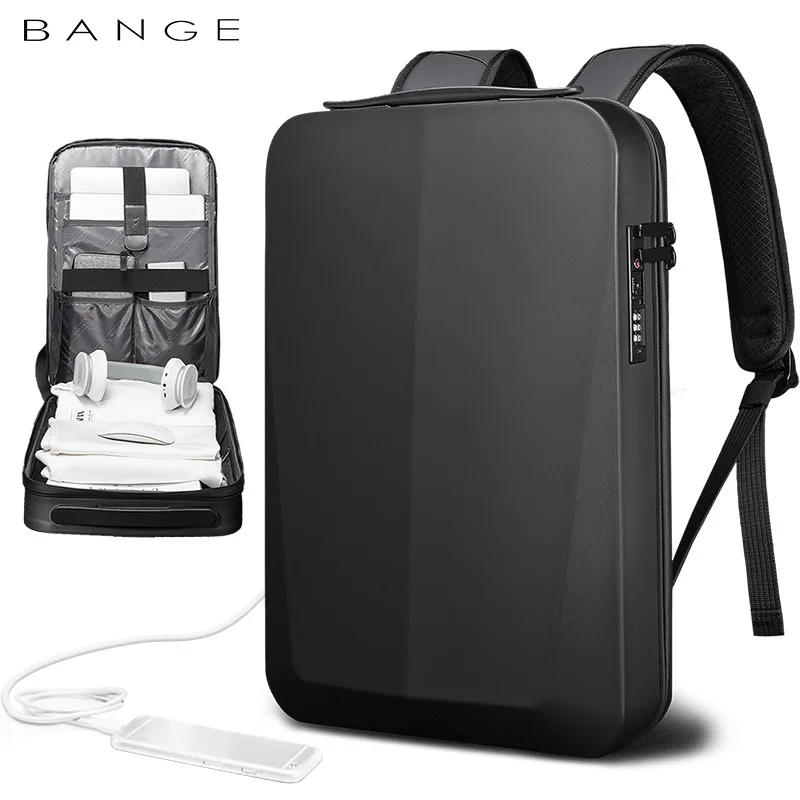 

New Premium Rigid Shell Backpack, Laptop Bag for Men's Business Use, Waterproof with USB, Large Capacity