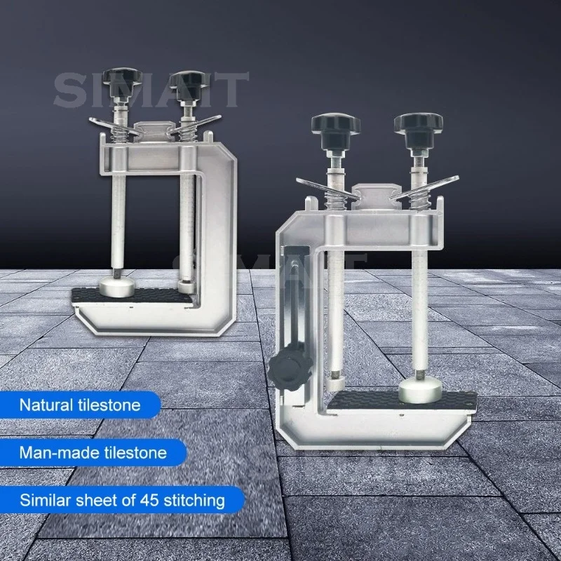 Quartz Stone Seamless Clamp, Artificial Stone Forty-five Degree Countertop Splicing Tool, Large Silver Seam