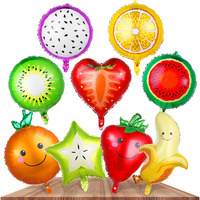 9pcs Fruit Balloons Tropical Fruit Balloons Fruit Party Decorations for Birthday Decorations Set Garland Arch Kit